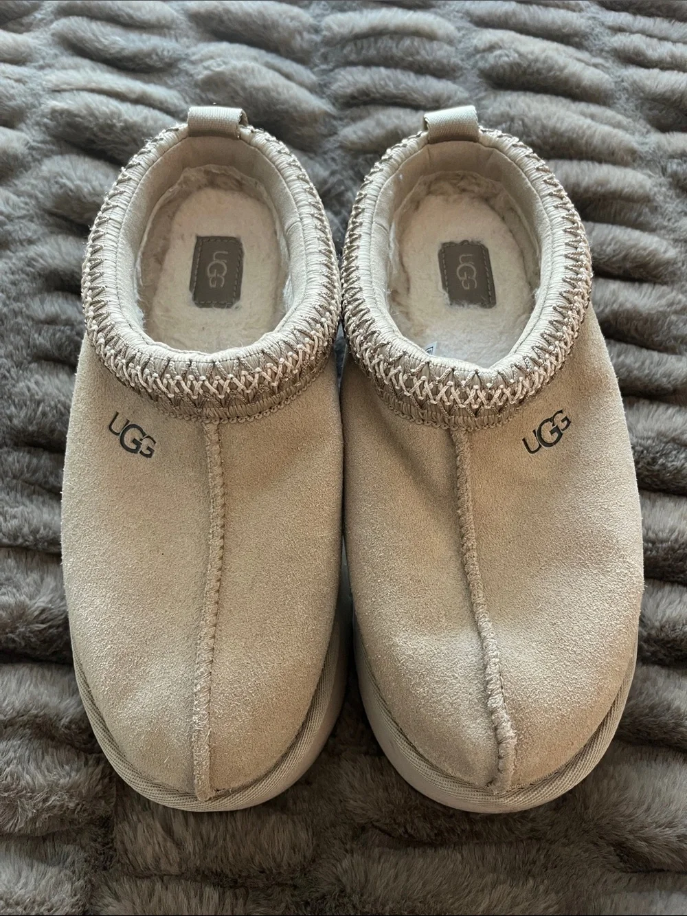 UGG Cozy Suede Slip On Platform Slippers